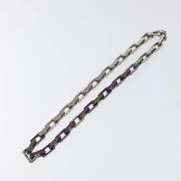 LOUIS VUITTON Monogram Collier Chain Necklace metal Rainbow - Picture 11 of 15